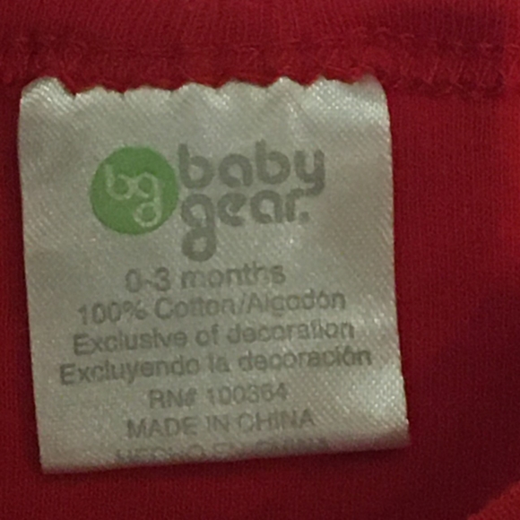 Baby Gear One of a Kind Onesie Red Sz 0-3 Months - Picture 3 of 4